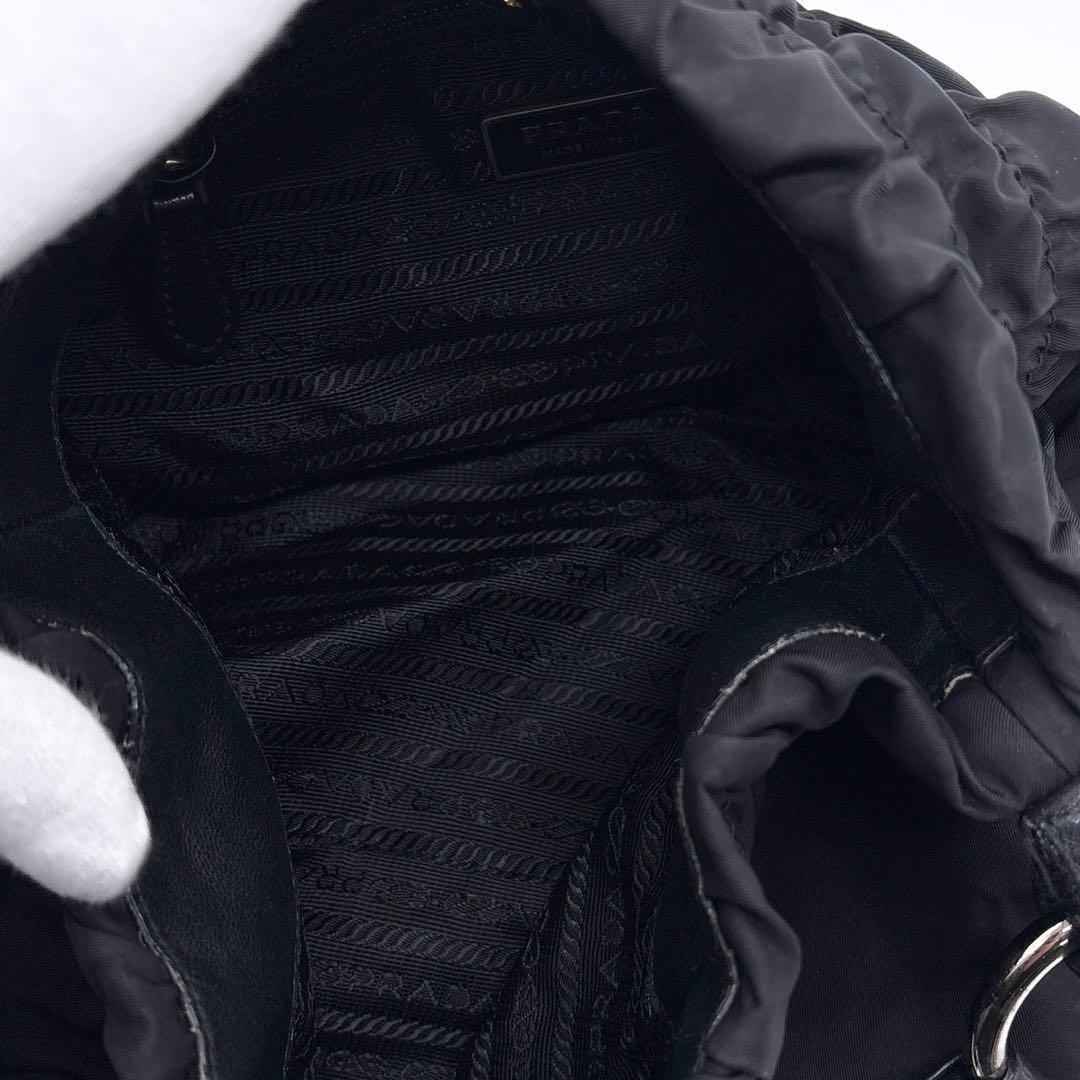 PRADA プラダ ロゴ ナイロン ショルダーバッグ ブラック WS12713