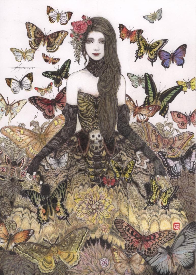 絵画 Moth Girl #005