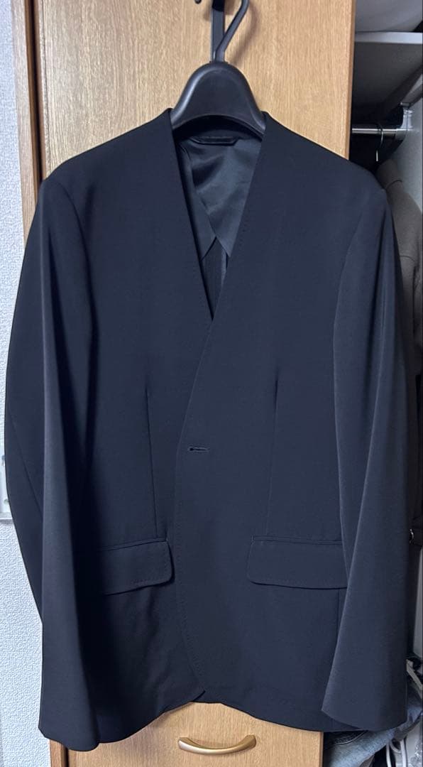 22AW ノーカラージャケット　ワイドトラウザーズ　セットアップ