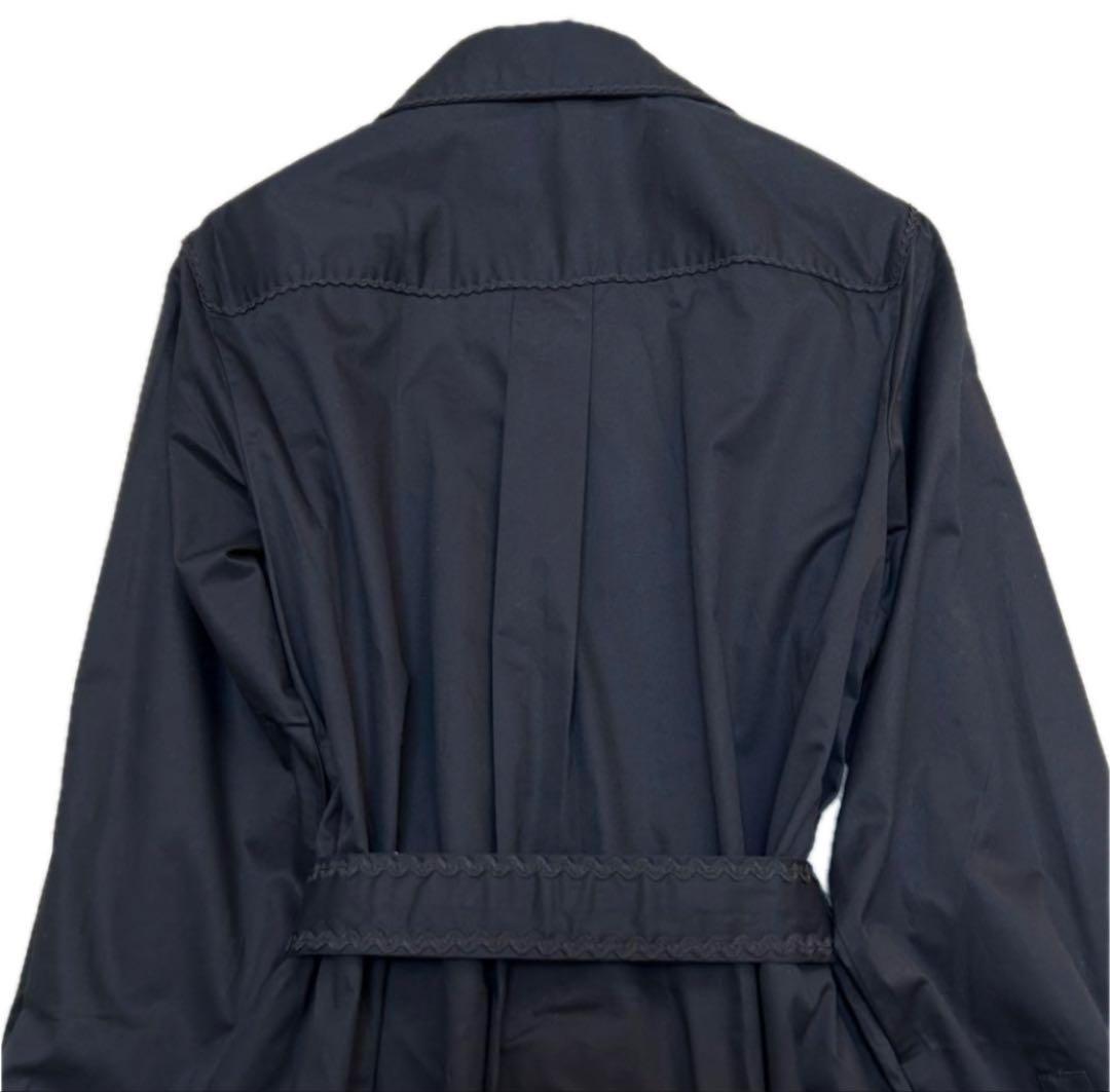 最終価格 訳あり未使用級Max Maraマキシ丈シャツワンピース 40黒ベルト