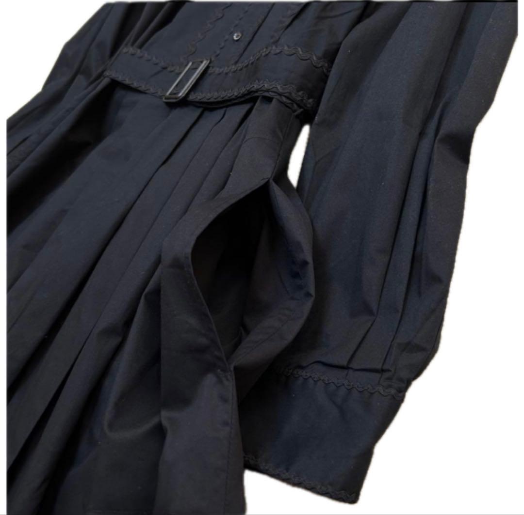 最終価格 訳あり未使用級Max Maraマキシ丈シャツワンピース 40黒ベルト