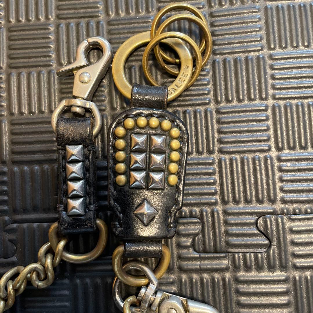 キャリーcaleeレザー スタッズ ウォレットチェーン