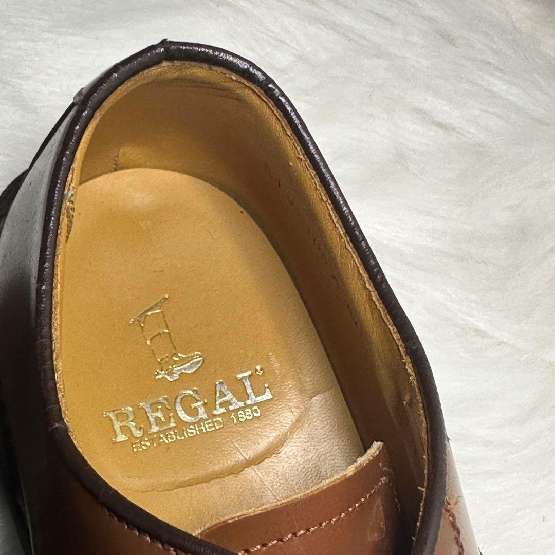 美品✨REGAL リーガル JU15 外羽根 ビジネスシューズ Uチップ レザー