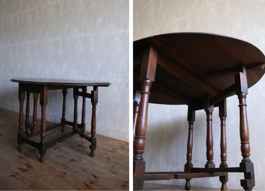 イギリス　ゲートレッグテーブル　アンティーク