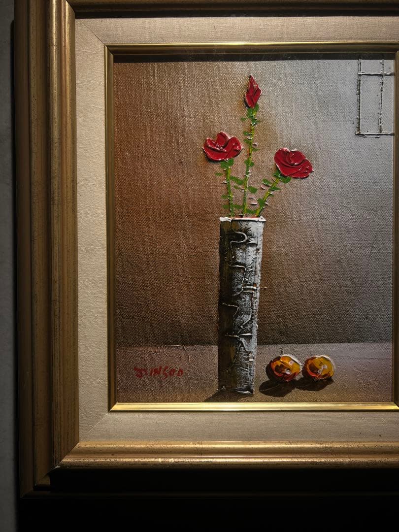 J.INSOO 【薔薇】厚油彩画