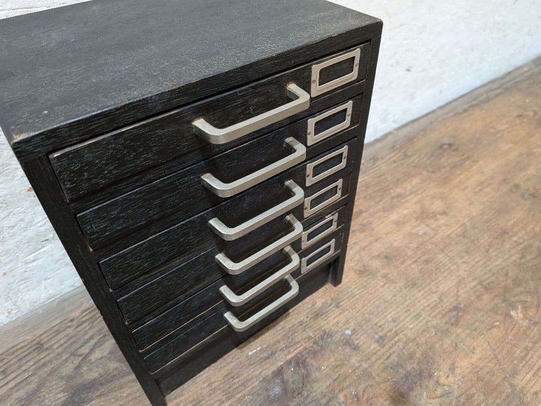 1114 ビンテージ　収納6杯　小引き出し　小物入れ　工業系　ケース　レトロ