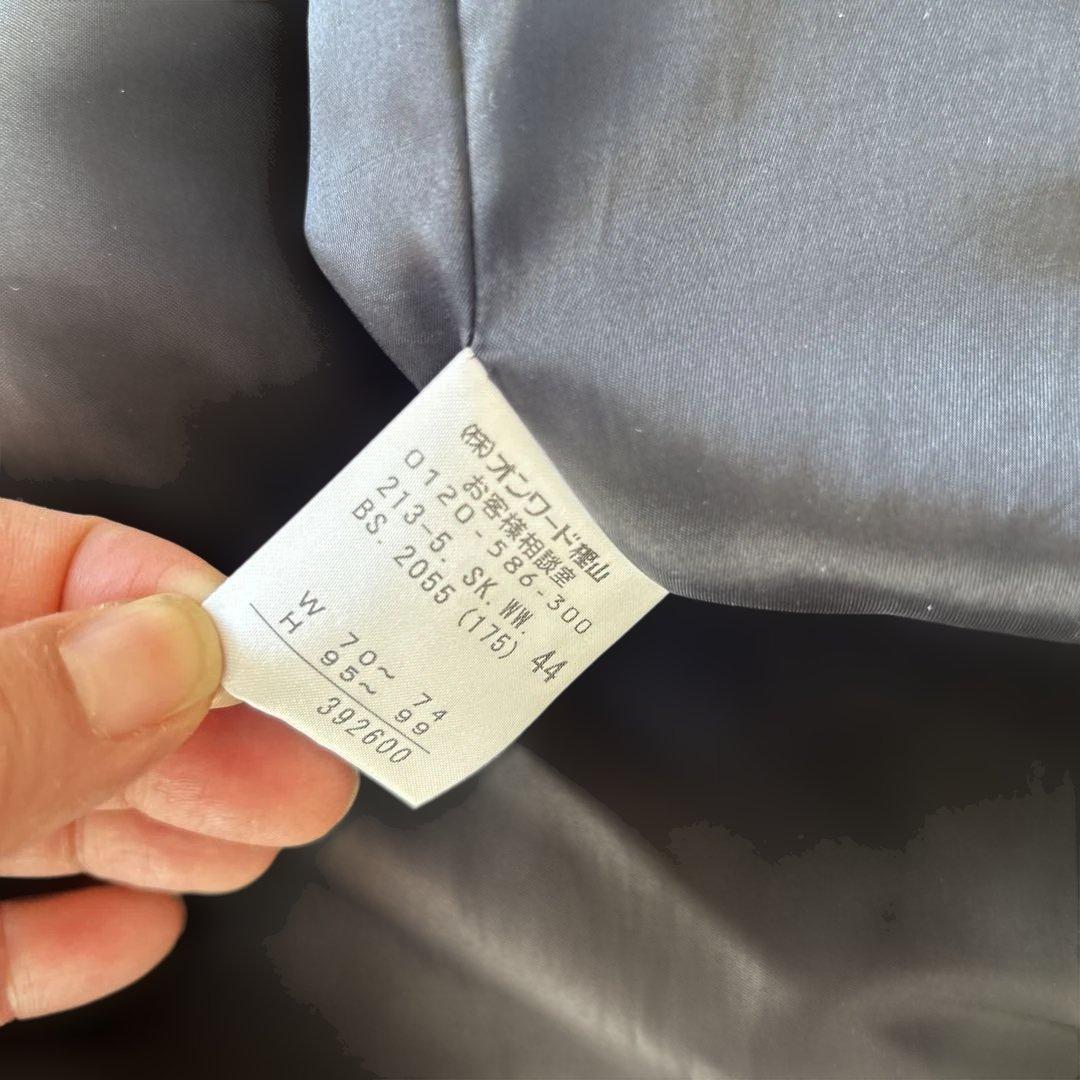 大きいサイズ　美品　23区　ネイビー　濃紺　ピンスストライプ　スーツ　44