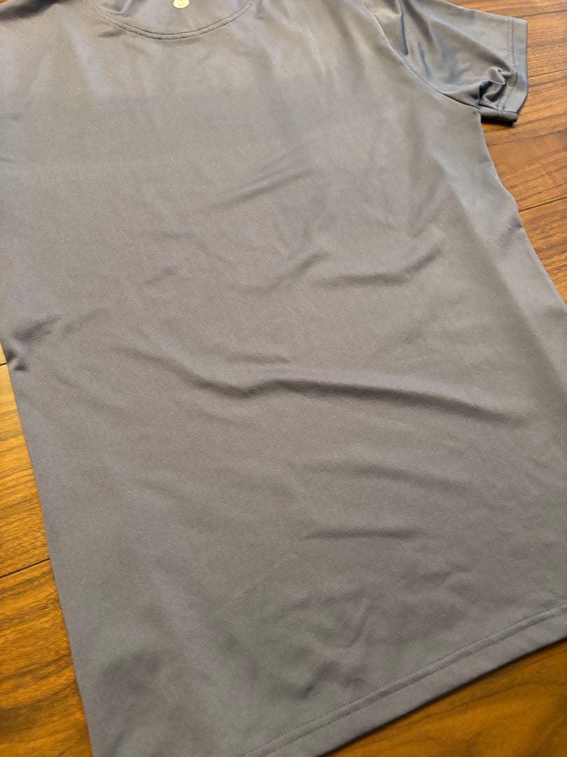 ブリーフィング　モックネックシャツ　Mサイズ　グレー　半袖　ミッドネックシャツ