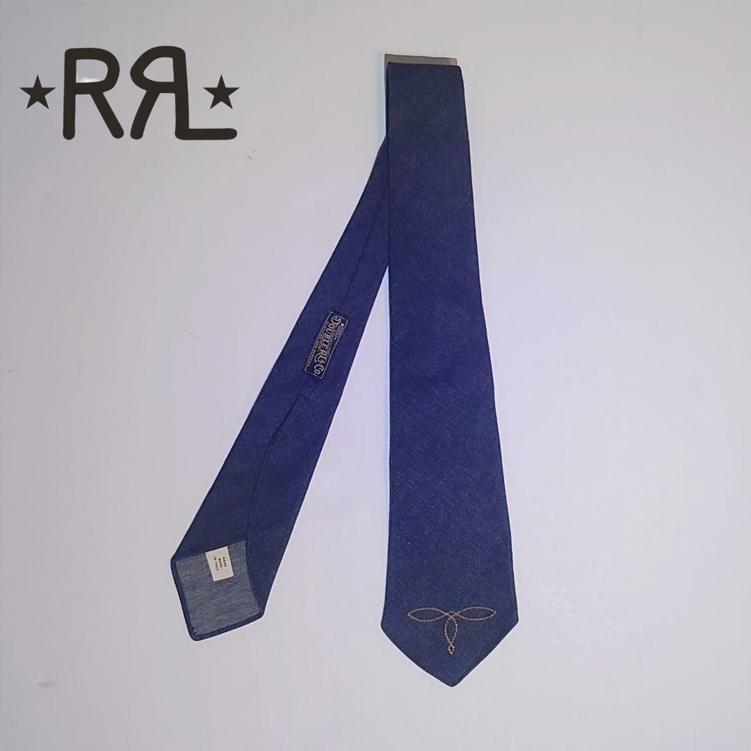 【美品】DOUBLE RL & CO. デニム ネクタイ RRL