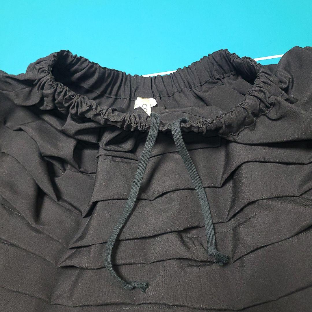 COMME des GARÇONS ブラック フリルキュロット XS