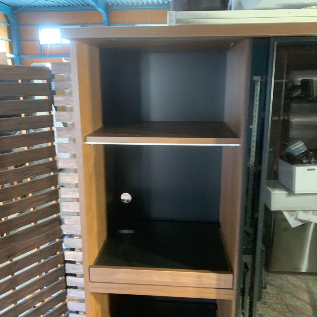 K757 古賀家具 OP フィルミア W122cm ガラス戸 食器棚