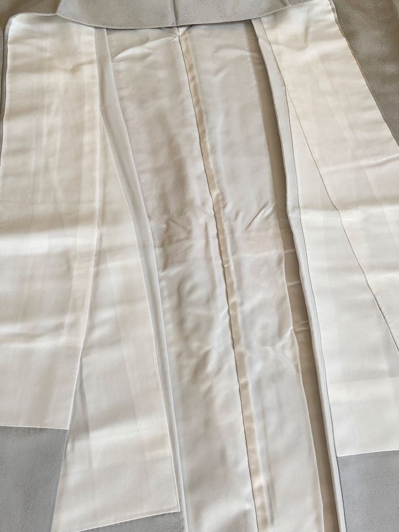 【美品】水色味グレー　銀通し　絞り　花模様　訪問着（袷）フルセット