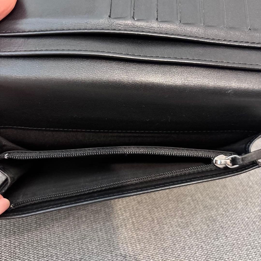 CHANEL 美品　長財布　ブラック　キャビアスキン　ココマーク　シルバー金具