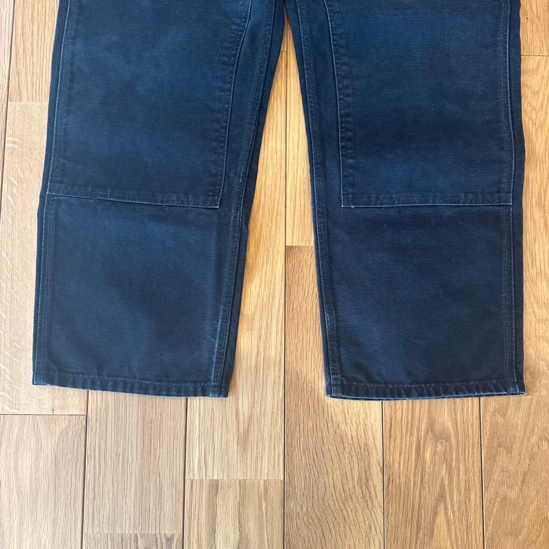 W38L30 CARHARTT ダブルニー ダックペインターパンツ ブラック