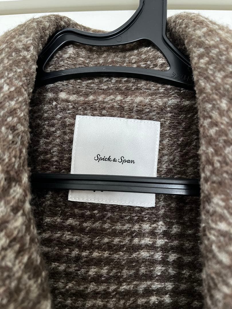 スピックアンドスパン　ミドル丈　チェックコート