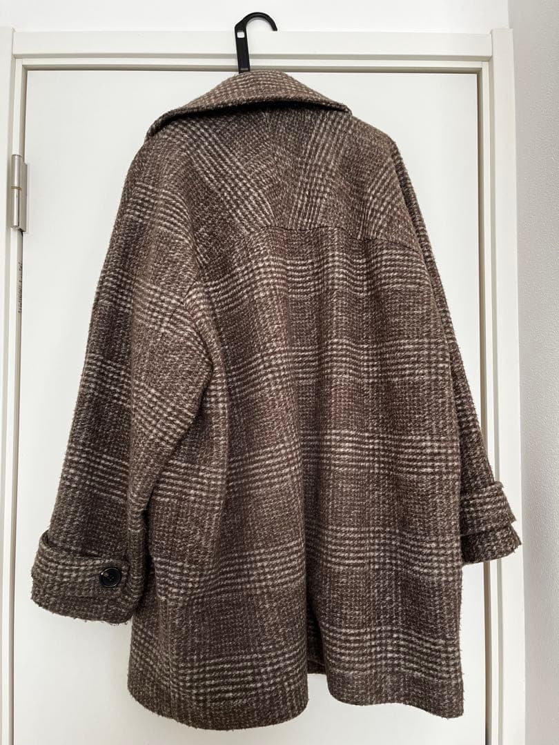 スピックアンドスパン　ミドル丈　チェックコート