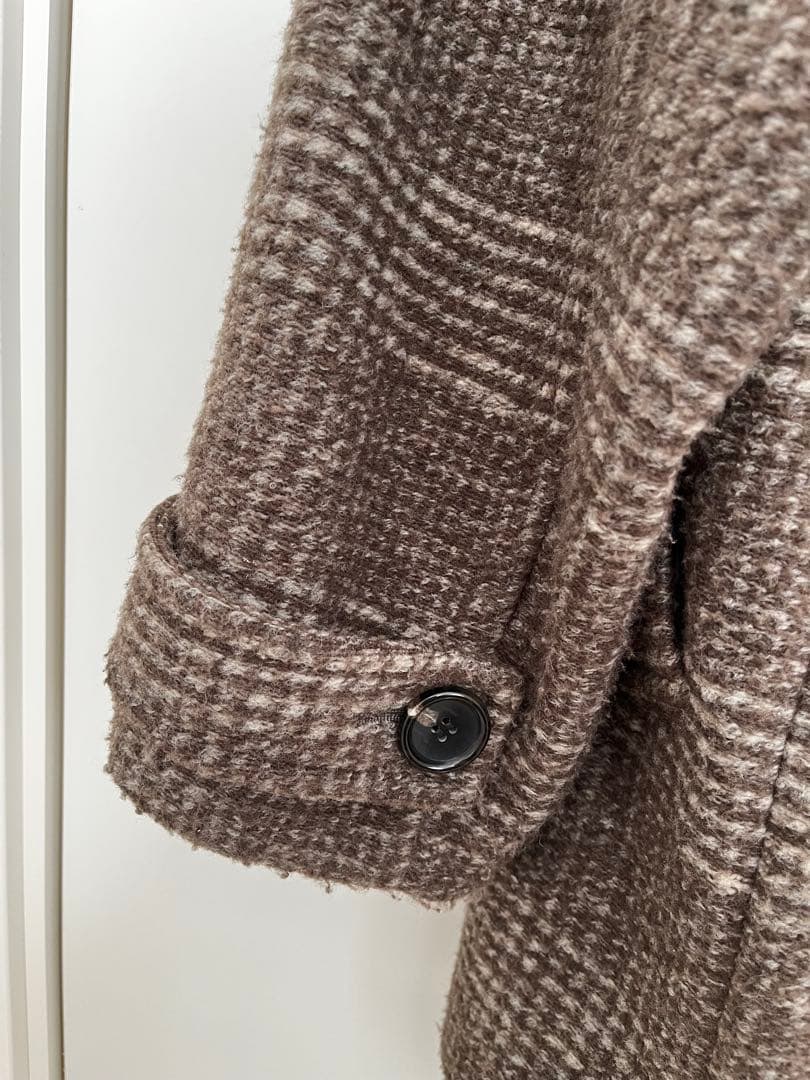 スピックアンドスパン　ミドル丈　チェックコート