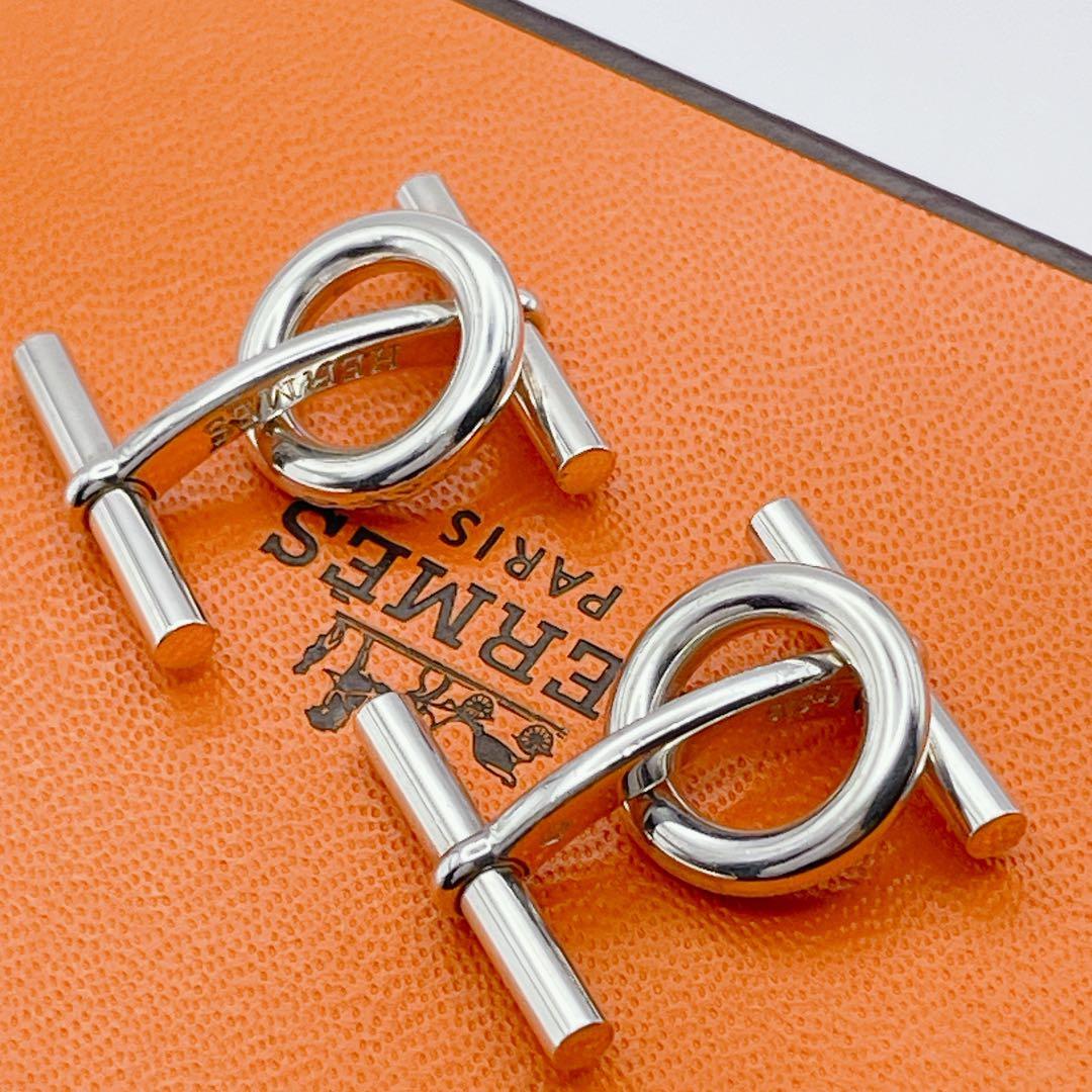 HERMES エルメス　カフス　シェーヌダンクル　シルバー925 H