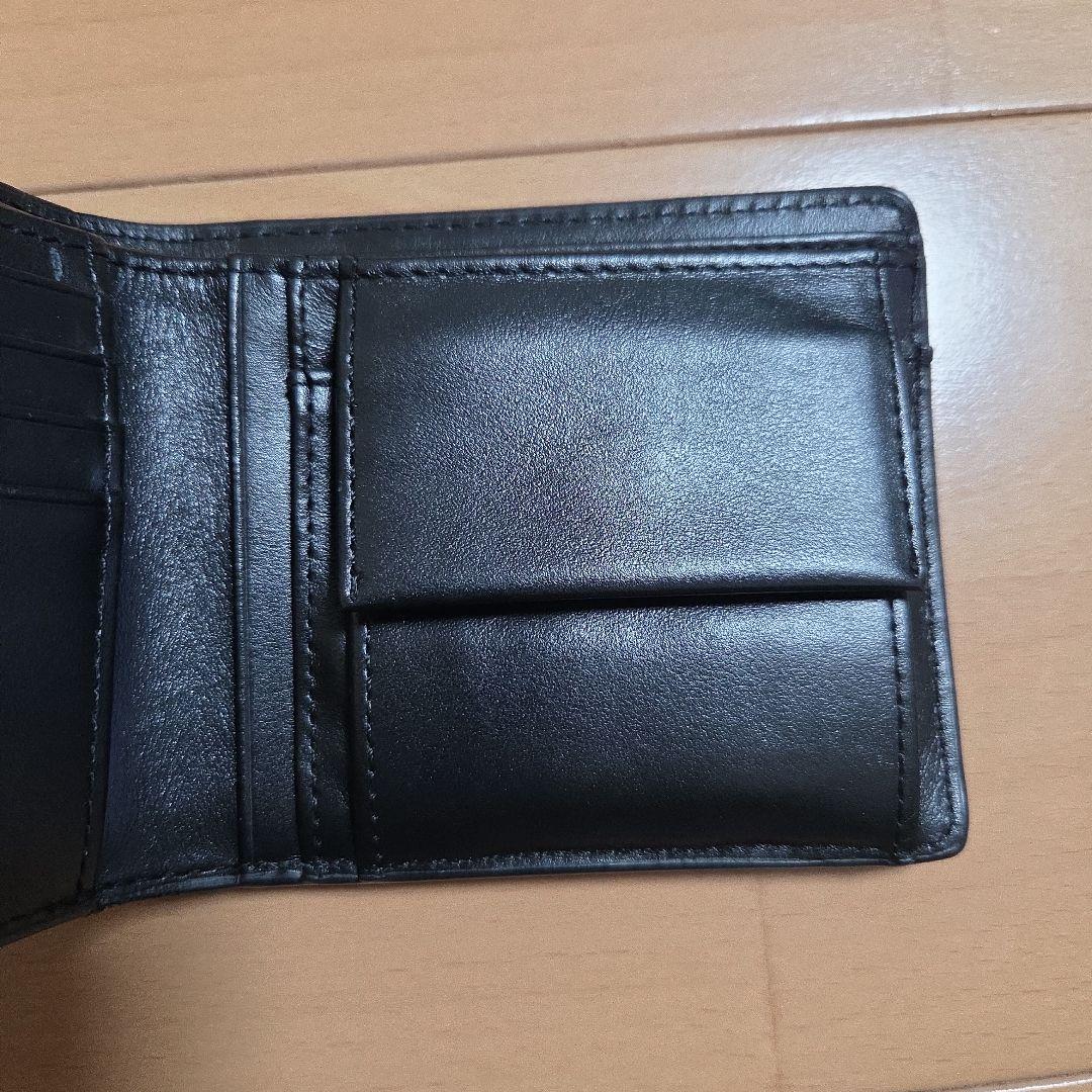 DIESEL エンボス加工 二つ折り財布 ブラック