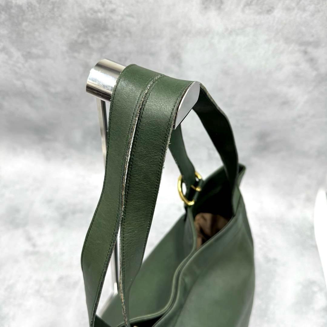 希少色 OLD COACH トートバッグ オールレザー GREEN グリーン