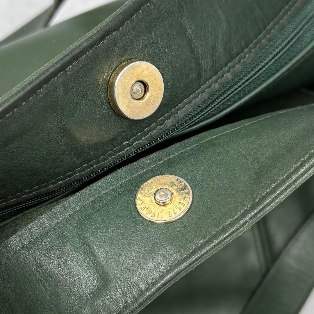 希少色 OLD COACH トートバッグ オールレザー GREEN グリーン