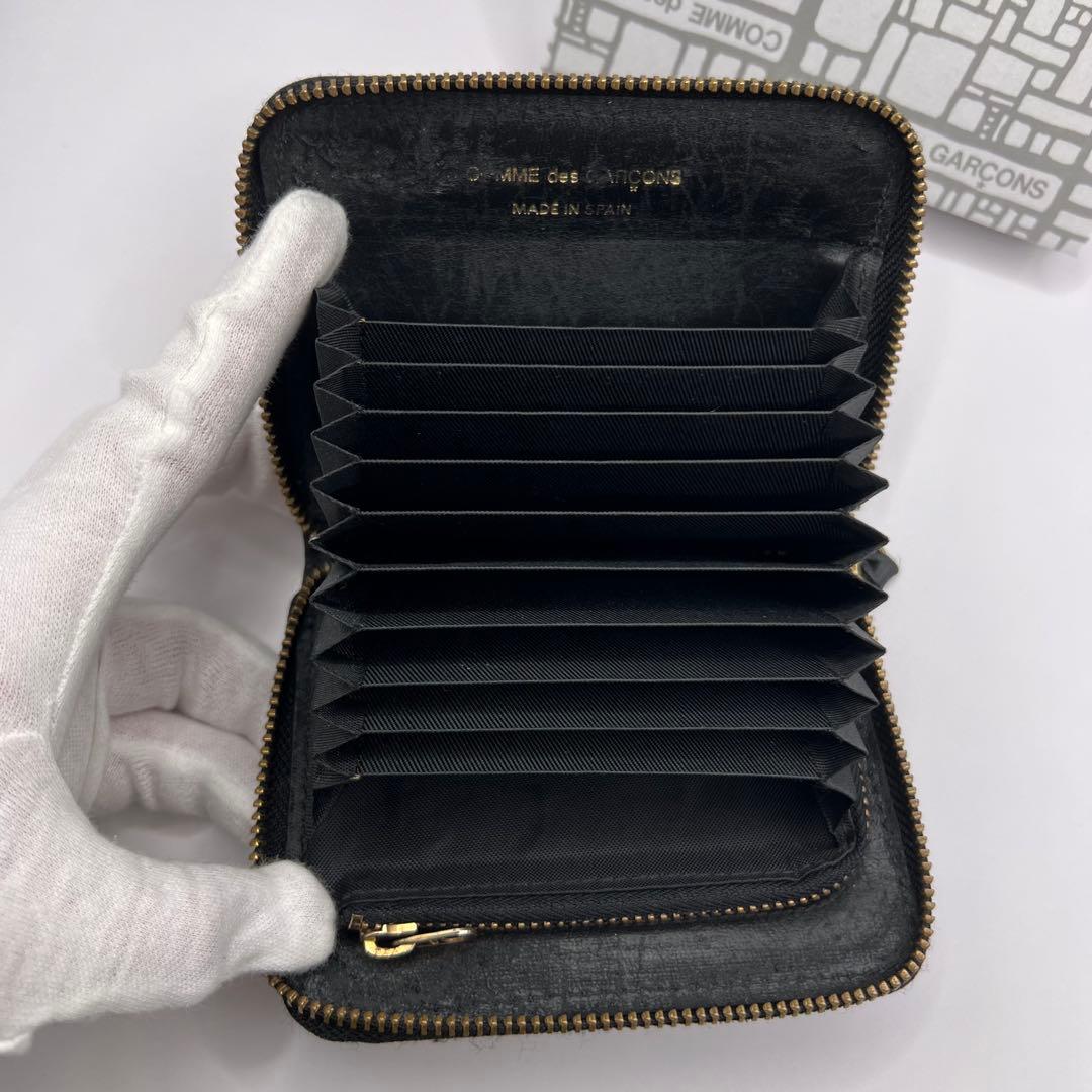 comme des garcons ジップ　財布　アコーディオン　ブラック　黒