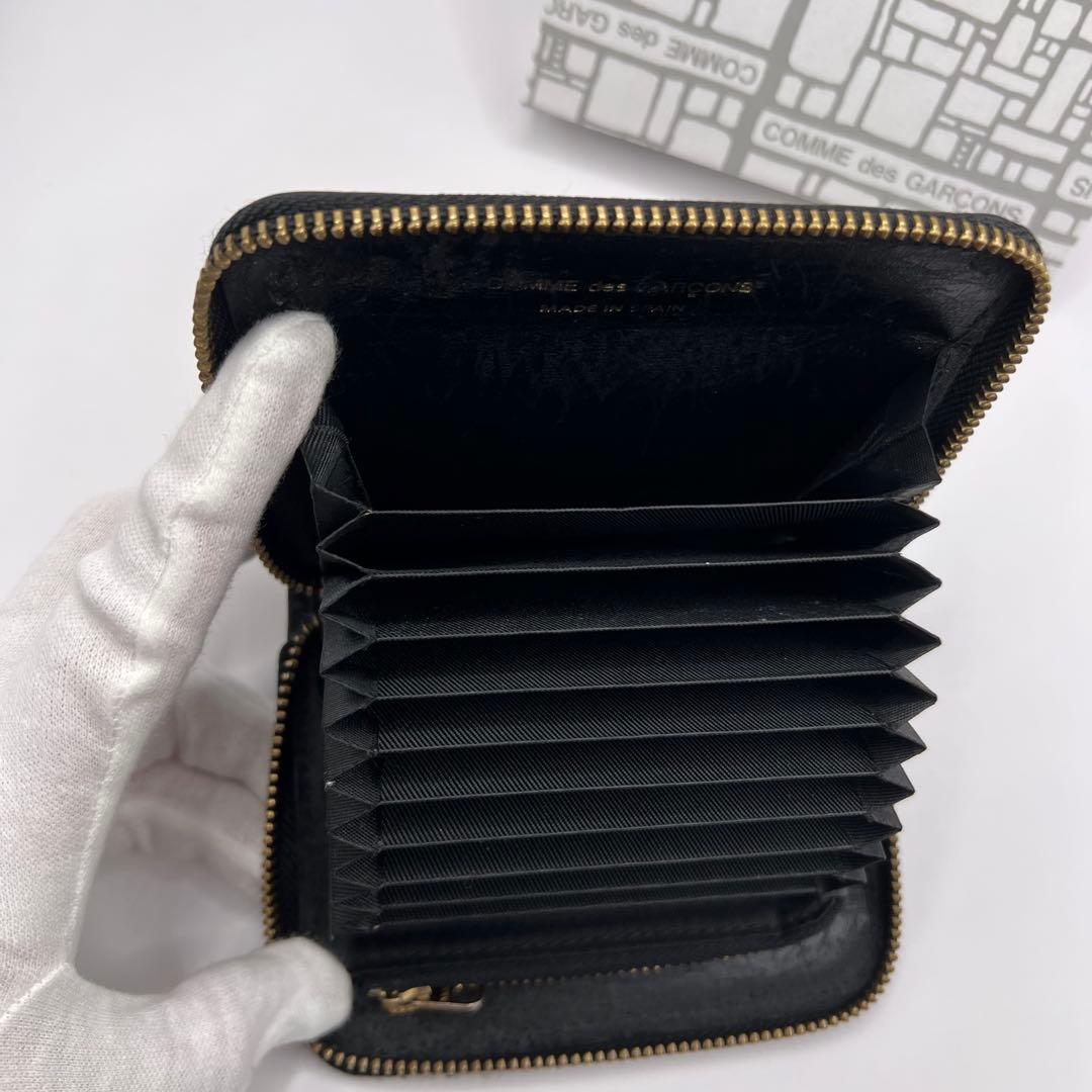 comme des garcons ジップ　財布　アコーディオン　ブラック　黒