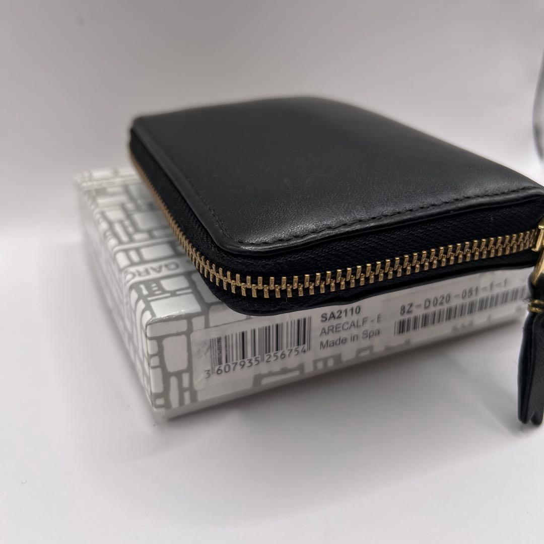 comme des garcons ジップ　財布　アコーディオン　ブラック　黒