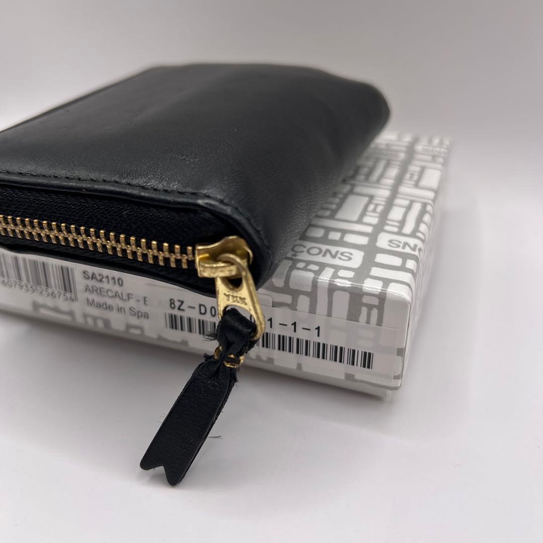 comme des garcons ジップ　財布　アコーディオン　ブラック　黒