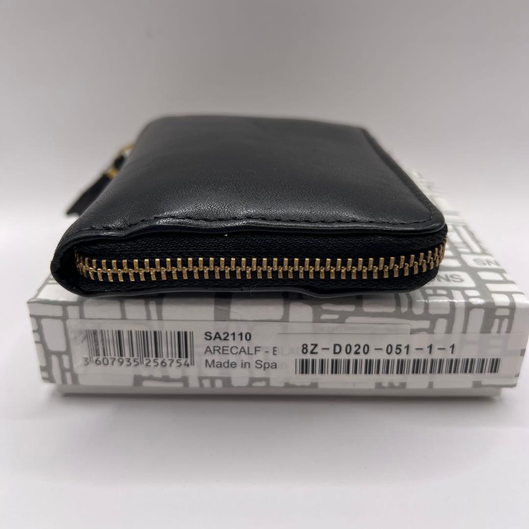 comme des garcons ジップ　財布　アコーディオン　ブラック　黒