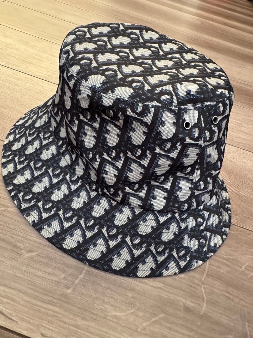 か*丼様 DIOR バケットハット テディ―D トロッター リバーシブル ネイビ
