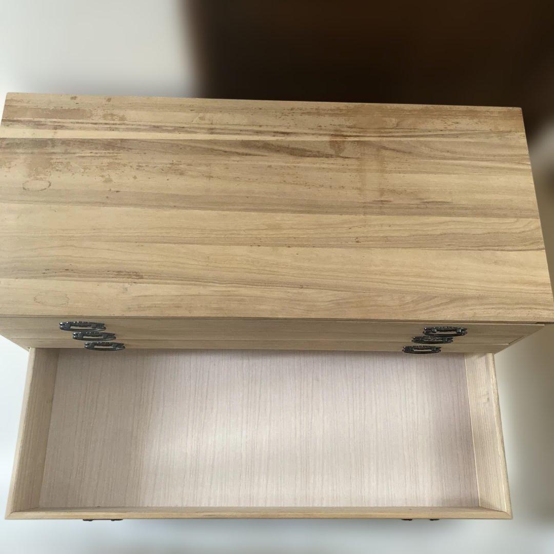 天然木製 4段タンス　桐箪笥　和装箪笥　着物