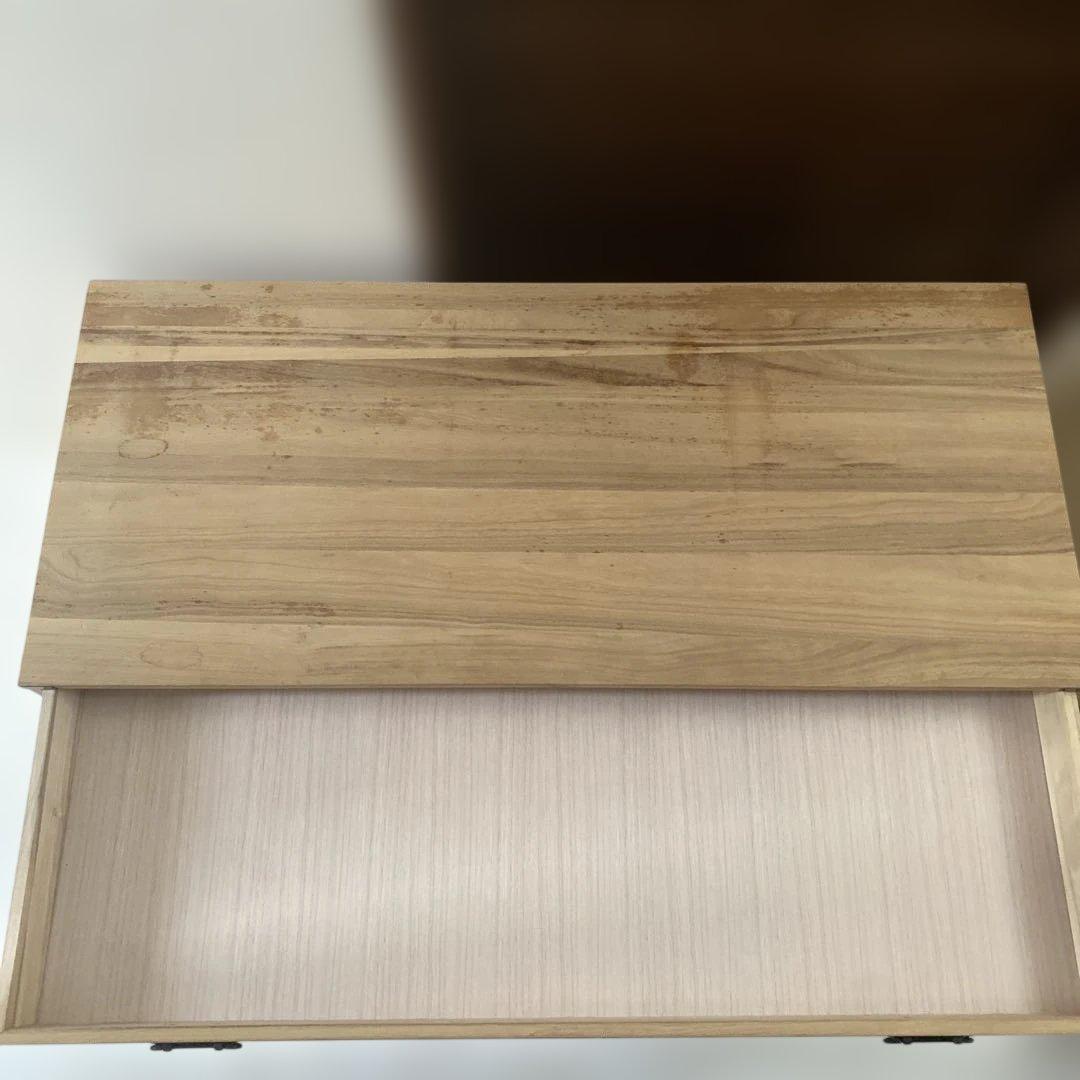 天然木製 4段タンス　桐箪笥　和装箪笥　着物