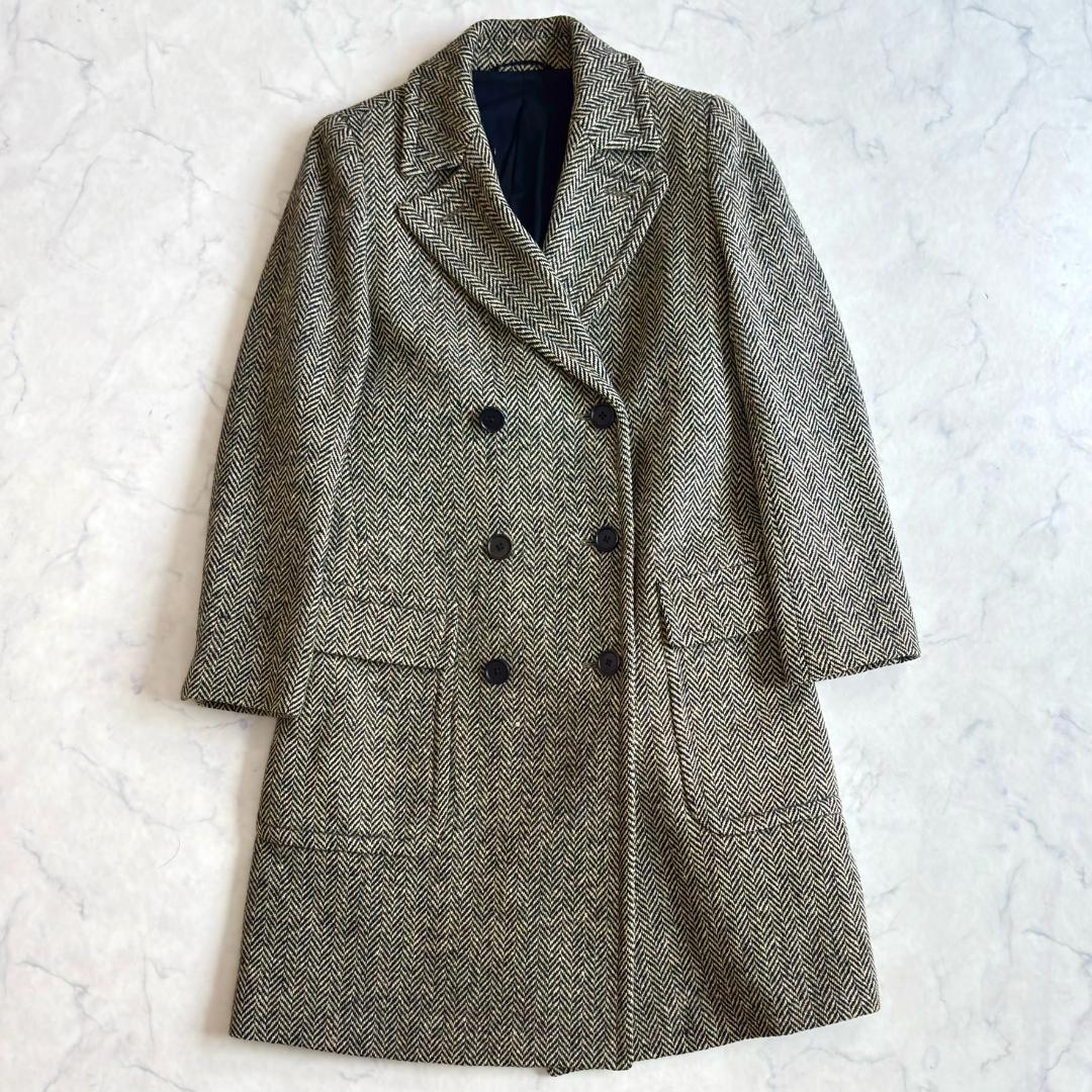 マーガレットハウエル ヘリンボーン チェスターコート ダブル グレー Ⅰ　sd5