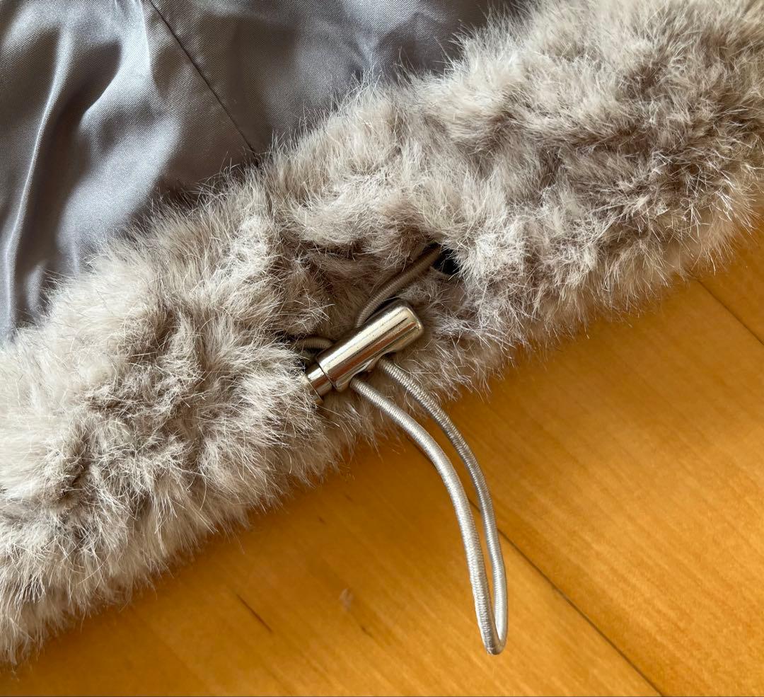 ダーマコレクション フェイクミンクファー フーデッドジレ サイズ1 未使用品