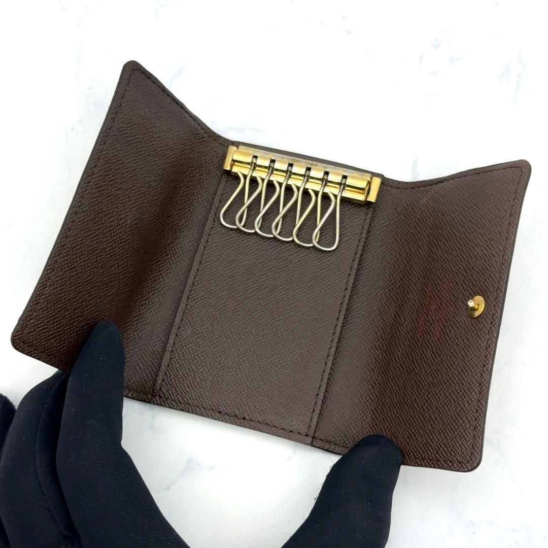 【最高級美品】ルイヴィトン ダミエ エベヌ キーケース ミュルティクレ6 茶色