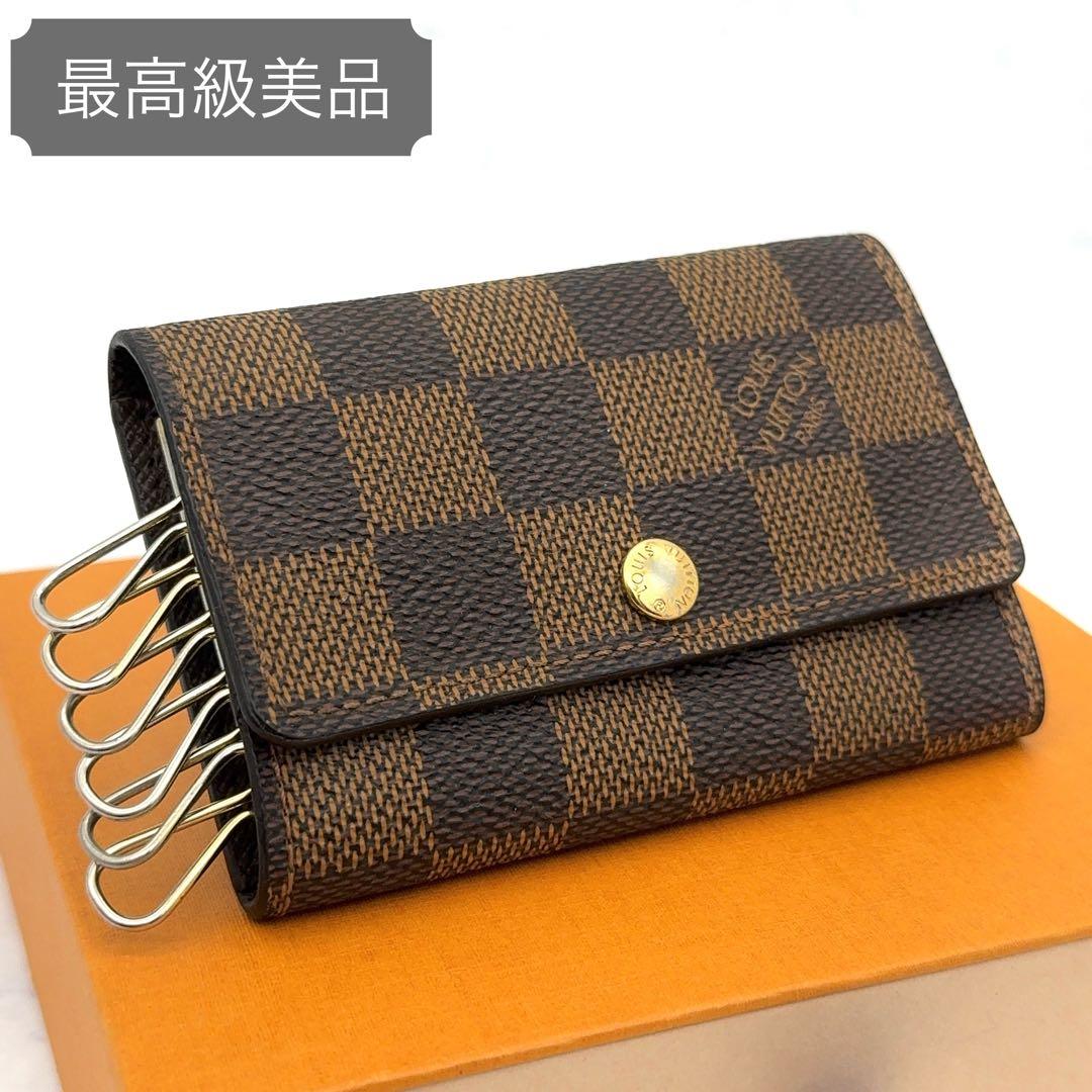 【最高級美品】ルイヴィトン ダミエ エベヌ キーケース ミュルティクレ6 茶色