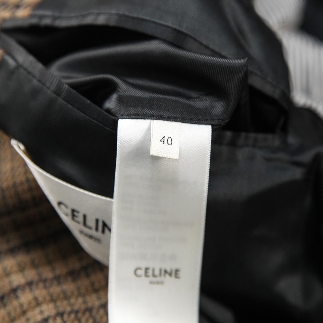極美品 CELINE 21AW ジュード ジャケット / ウール チェック 40