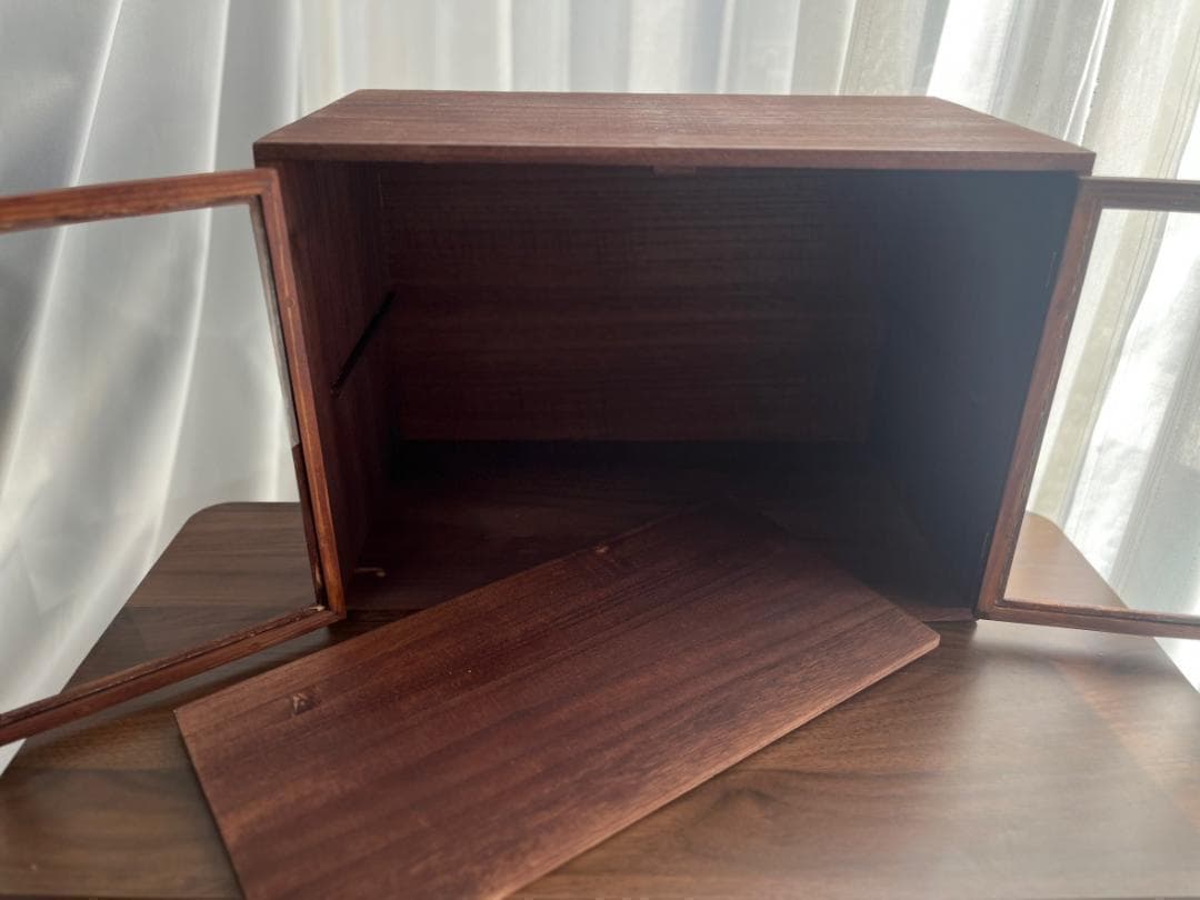 アンティーク調　木製キャビネット　カウンター　収納ボックス　古道具 ガラスケース