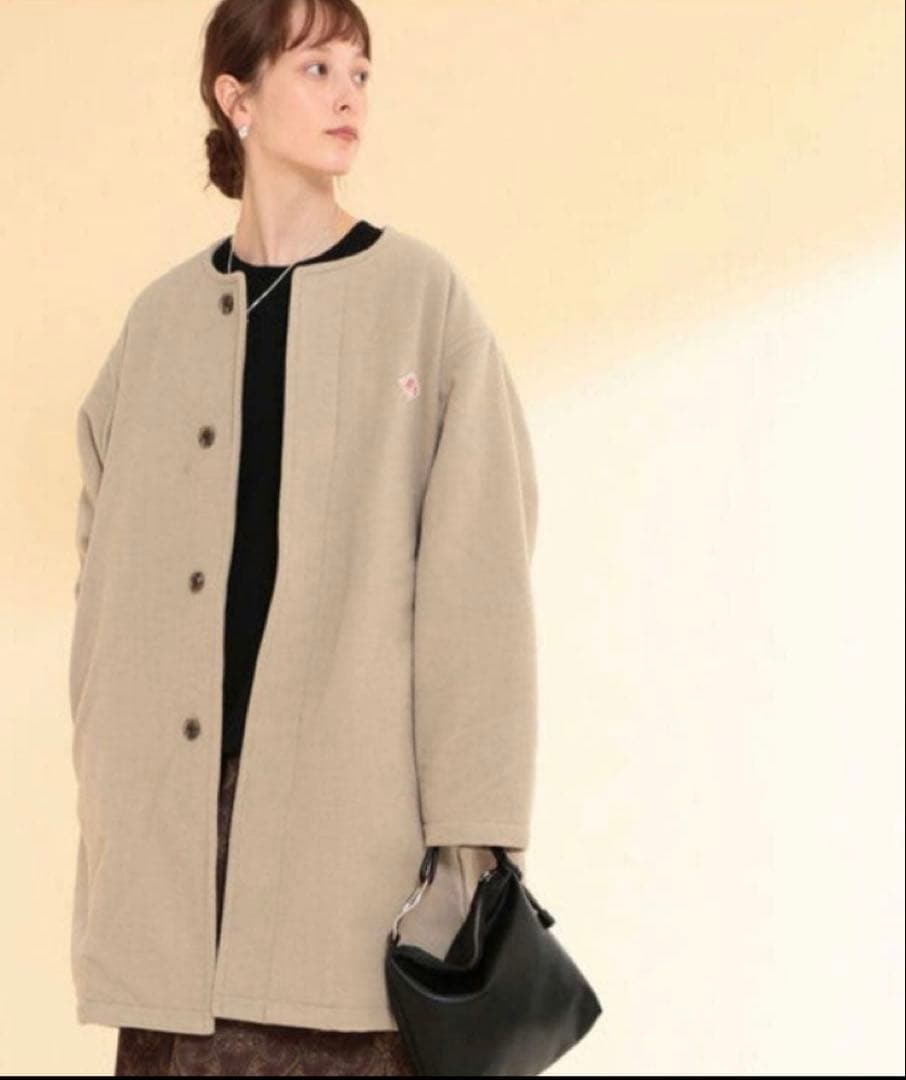 DANTON ビームス別注 ウールモッサ ダウン ジャケット ベージュ 36