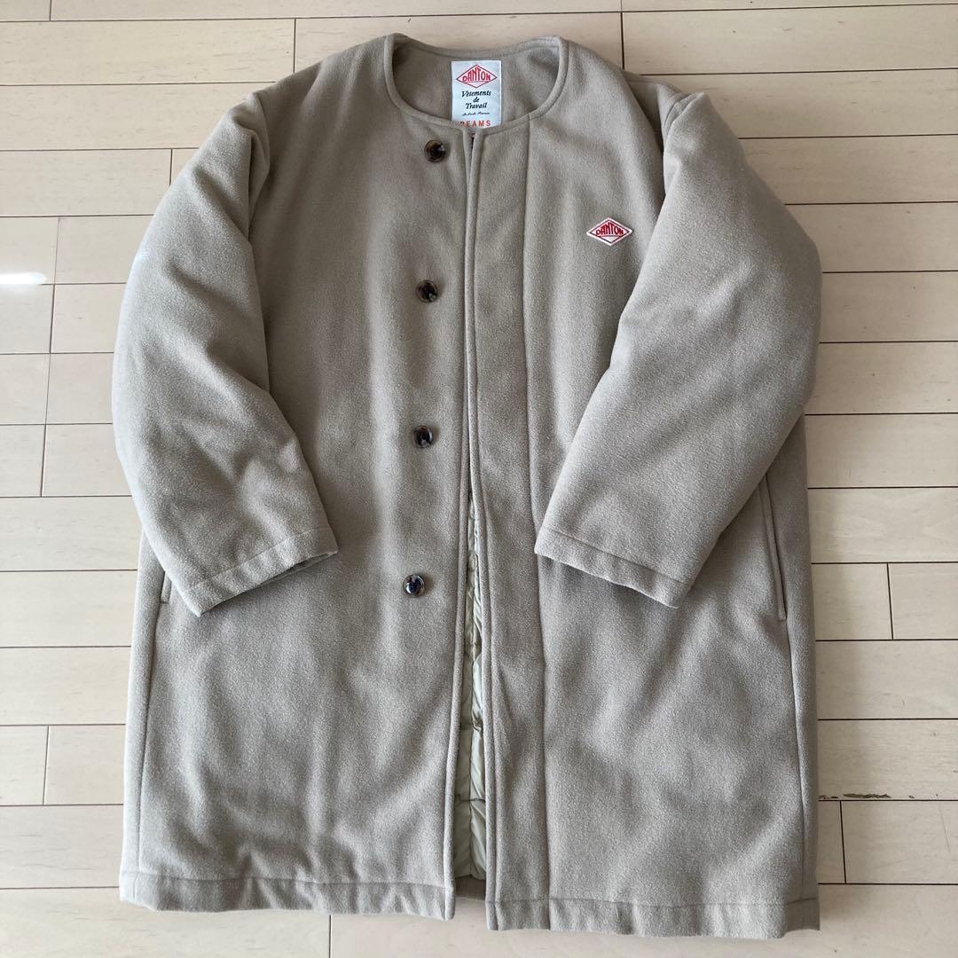 DANTON ビームス別注 ウールモッサ ダウン ジャケット ベージュ 36