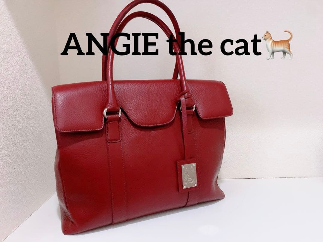 【美品】アンジーザキャット ビジネス　トートバック　国産牛革