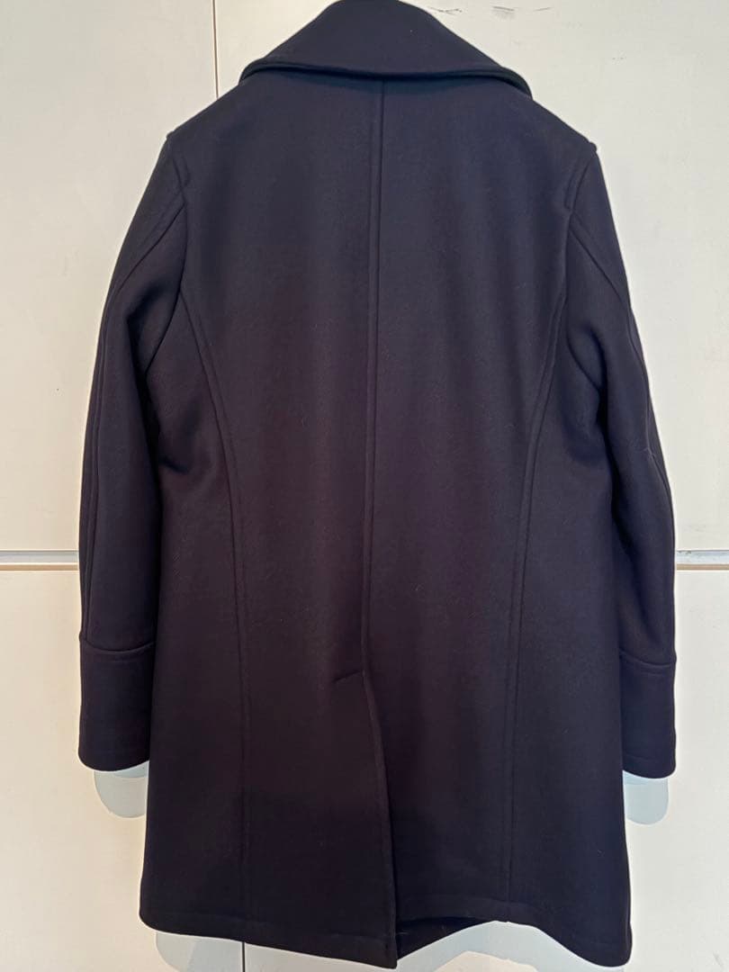 PTH❗️ジェノバ ウールメルトン ピーコート46 ダークネイビー