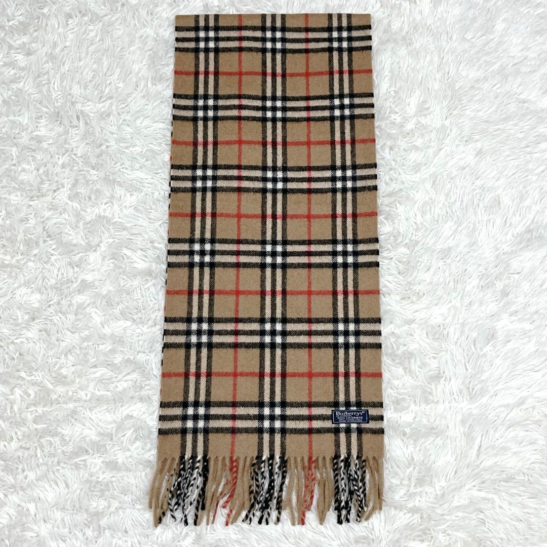 美品✨バーバリーBurberrysカシミヤ100%ノバチェックマフラー