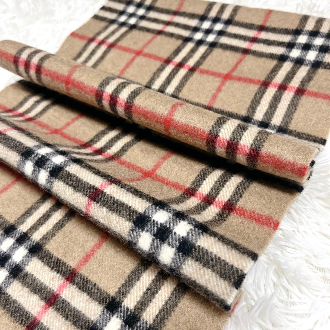 美品✨バーバリーBurberrysカシミヤ100%ノバチェックマフラー