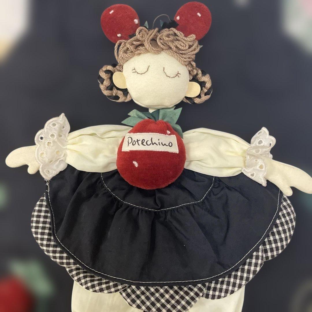 ポテチーノ　トートバック　イチゴ　女の子　ブラック　さえら