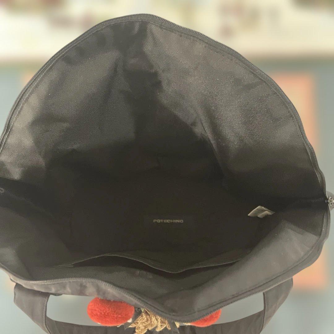 ポテチーノ　トートバック　イチゴ　女の子　ブラック　さえら