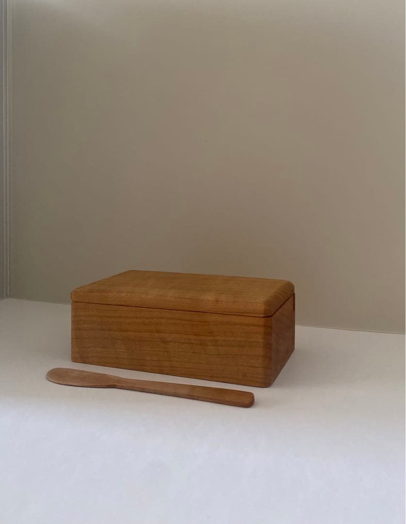 三谷龍二　バターケース　山桜　バターナイフ付き