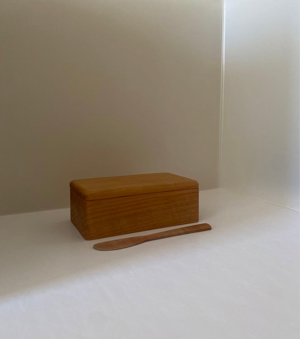 三谷龍二　バターケース　山桜　バターナイフ付き