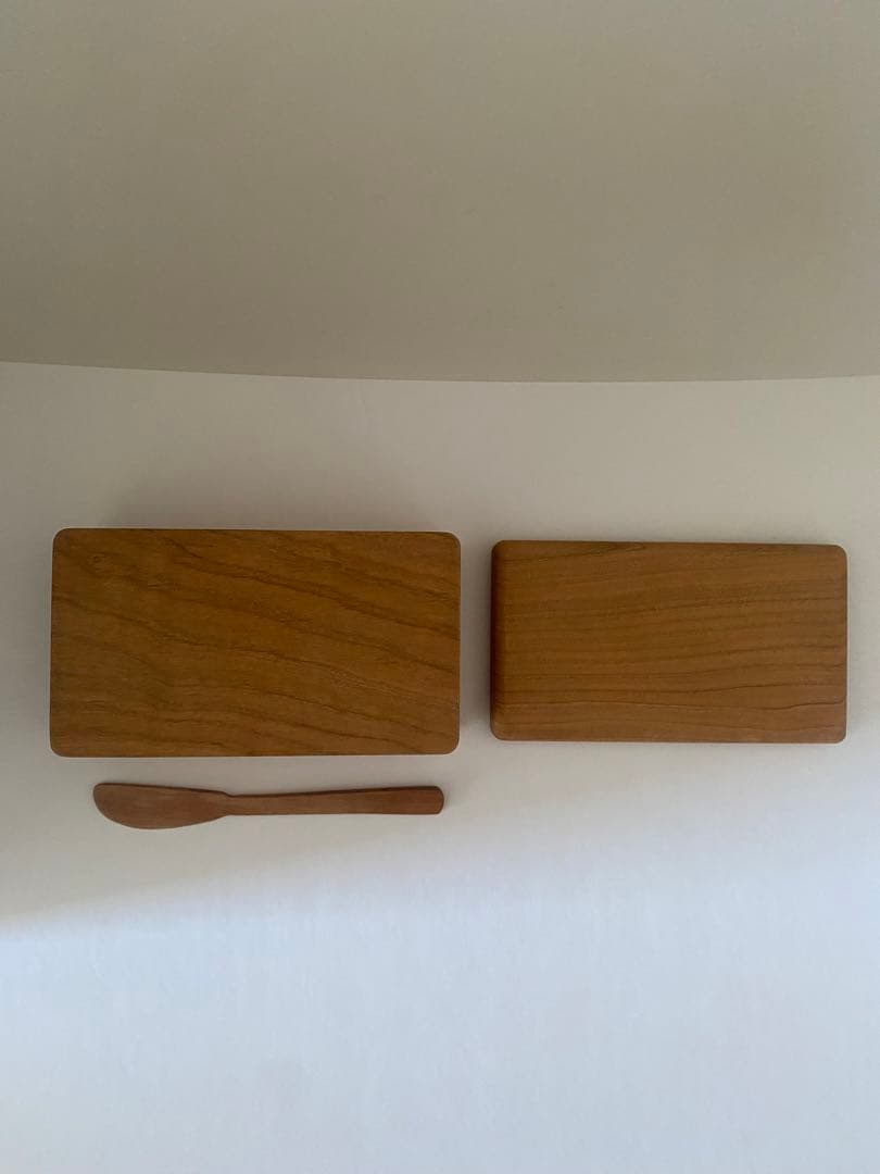 三谷龍二　バターケース　山桜　バターナイフ付き